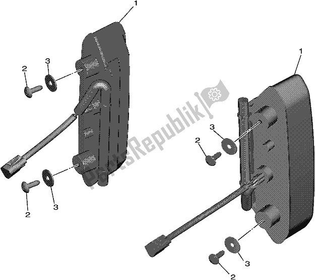 All parts for the Taillight of the Yamaha YXF 850P Wolverine X4 2018