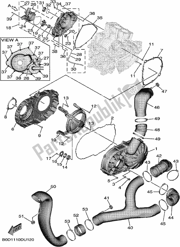 Todas las partes para Tapa Del Cárter 1 de Yamaha YXF 850P Wolverine X4 2019