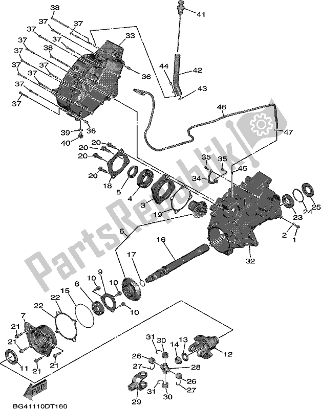 Todas las partes para Engranaje De Accionamiento Medio de Yamaha YXF 850P Wolverine X4 2019