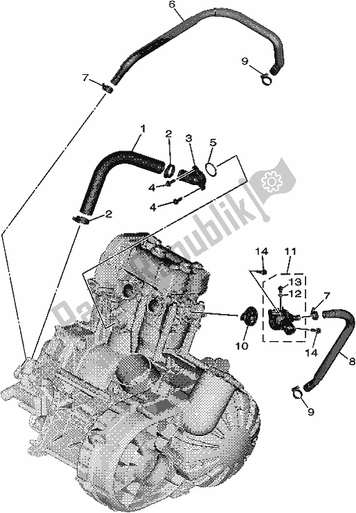 Todas las partes para Bomba De Agua de Yamaha YXF 850P Wolverine X4 2019