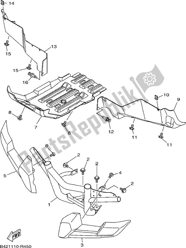 All parts for the Guard of the Yamaha YXM 700 Pesh NZ Only USA 2017