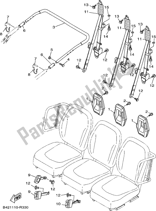 Tutte le parti per il Posto 2 del Yamaha YXM 700 Pesh NZ Only USA 2017