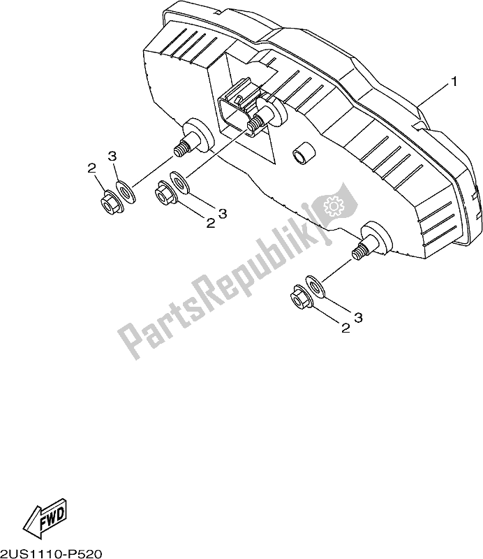 All parts for the Meter of the Yamaha YXM 700 PJ Grey Viking EPS 3 Seater 2018