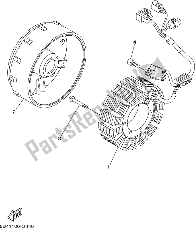 Tutte le parti per il Generatore del Yamaha YXM 700 PK Black Viking EPS 3 Seater 2019