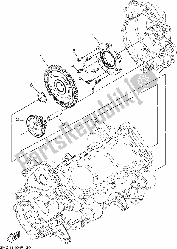 Tutte le parti per il Frizione Di Avviamento del Yamaha YXZ 1000 ETS 2017