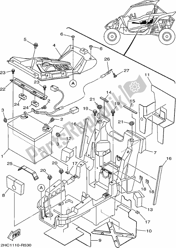 All parts for the Electrical 2 of the Yamaha YXZ 1000P 2017