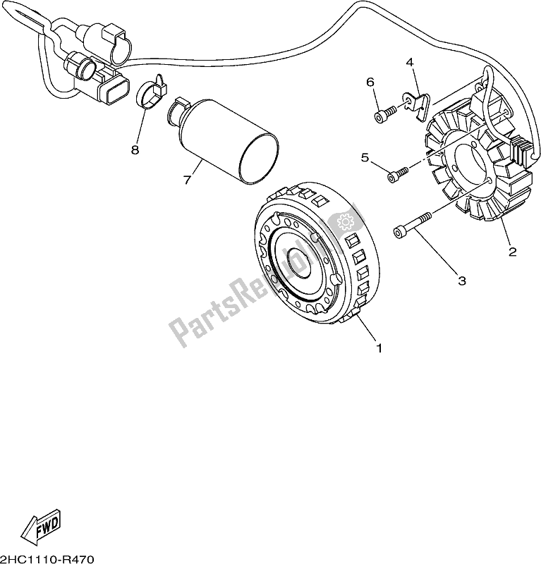 All parts for the Generator of the Yamaha YXZ 1000P 2017