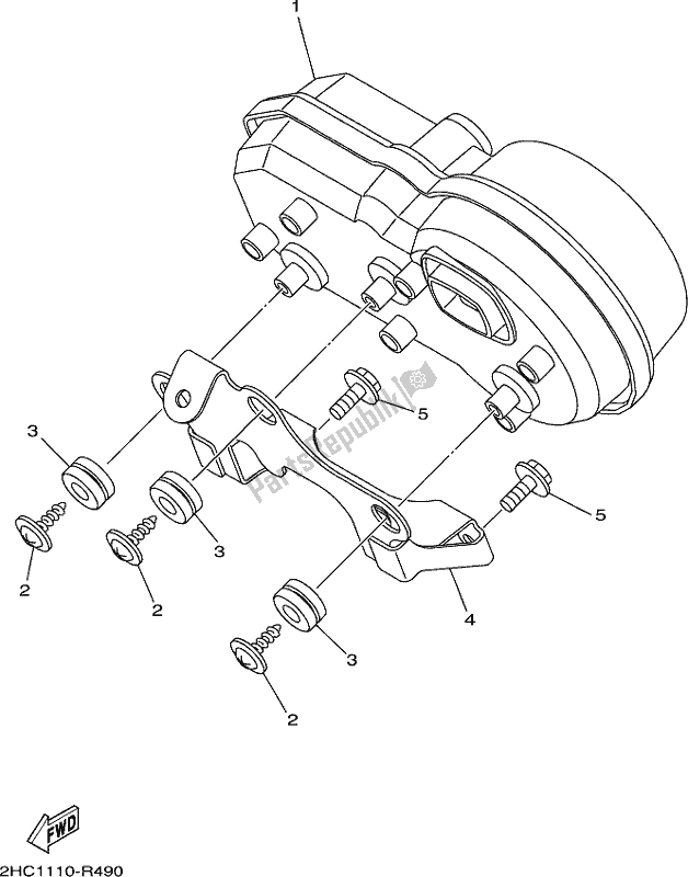 All parts for the Meter of the Yamaha YXZ 1000P 2017