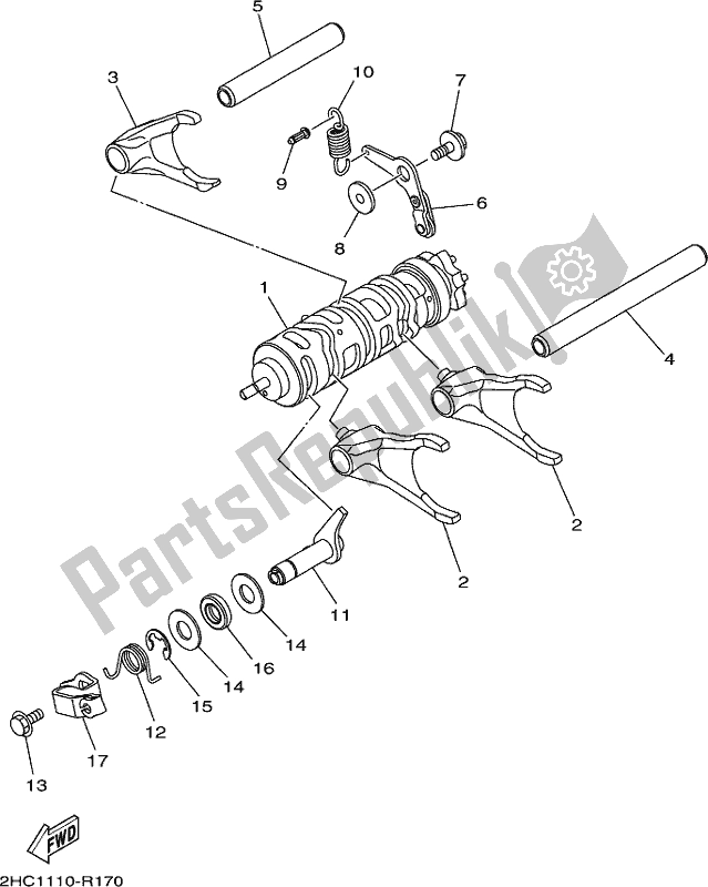 Todas las partes para Cambio De Leva Y Horquilla de Yamaha YXZ 1000P 2017