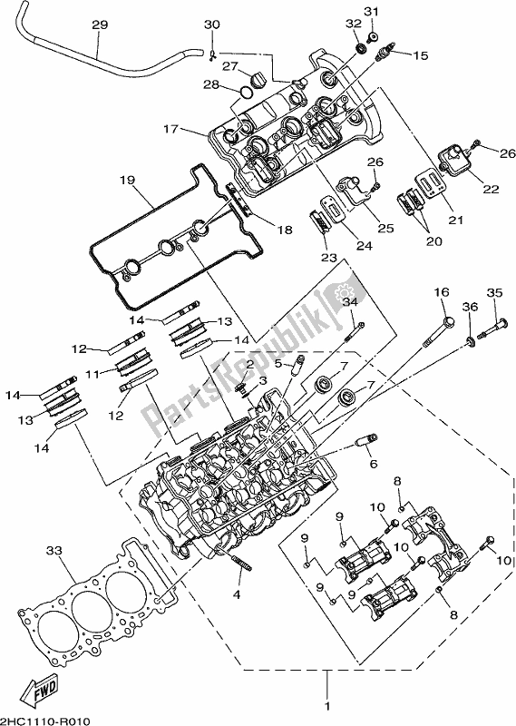 Tutte le parti per il Cilindro del Yamaha YXZ 1000 PSE 2019