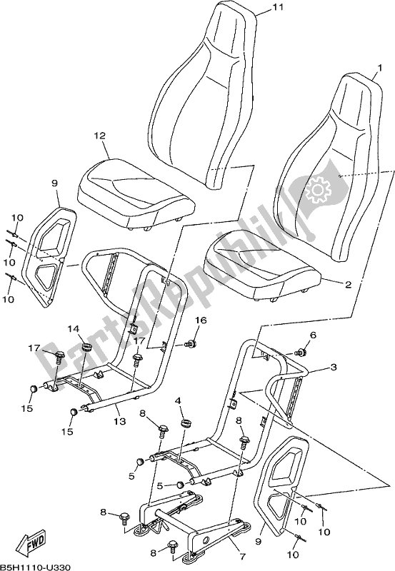 Todas las partes para Asiento de Yamaha YXZ 1000 PSE 2019