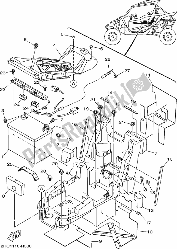 Todas las partes para Eléctrico 2 de Yamaha YXZ 1000 Pseh 2017