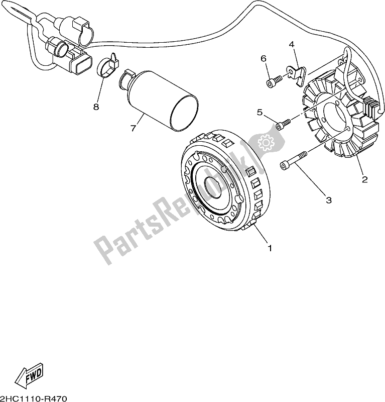 All parts for the Generator of the Yamaha YXZ 1000 Pseh 2017