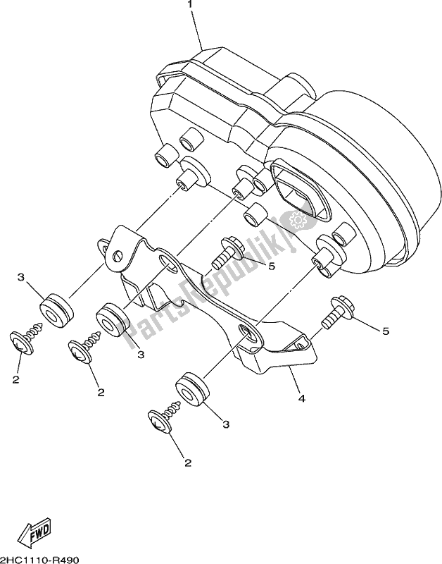 All parts for the Meter of the Yamaha YXZ 1000 Pseh 2017