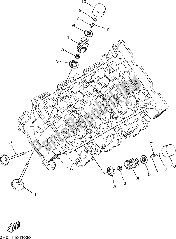 All parts for the Valve of the Yamaha YXZ 1000 Pseh 2017