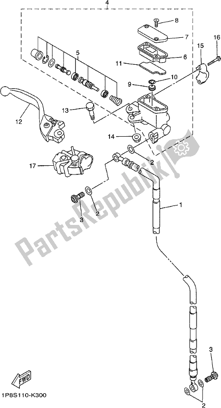 Todas las partes para Cilindro Maestro Delantero de Yamaha YZ 125 2018