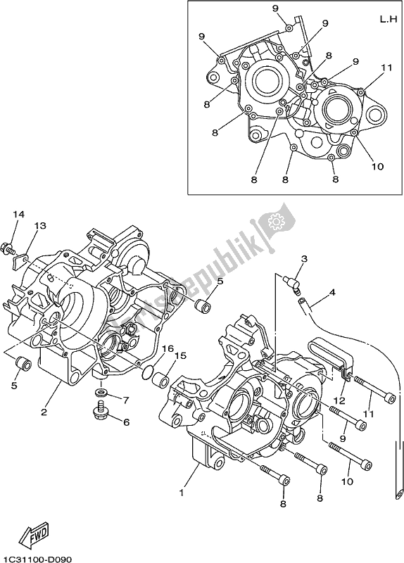 Wszystkie części do Korbowód Yamaha YZ 125 2019