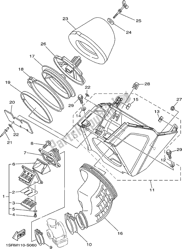 Tutte le parti per il Presa del Yamaha YZ 125 2020