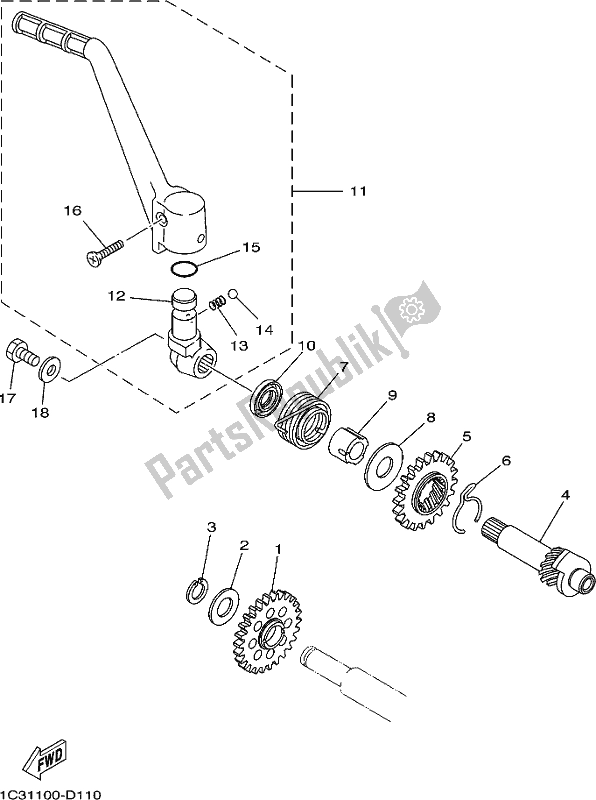 Alle onderdelen voor de Beginner van de Yamaha YZ 125 2021