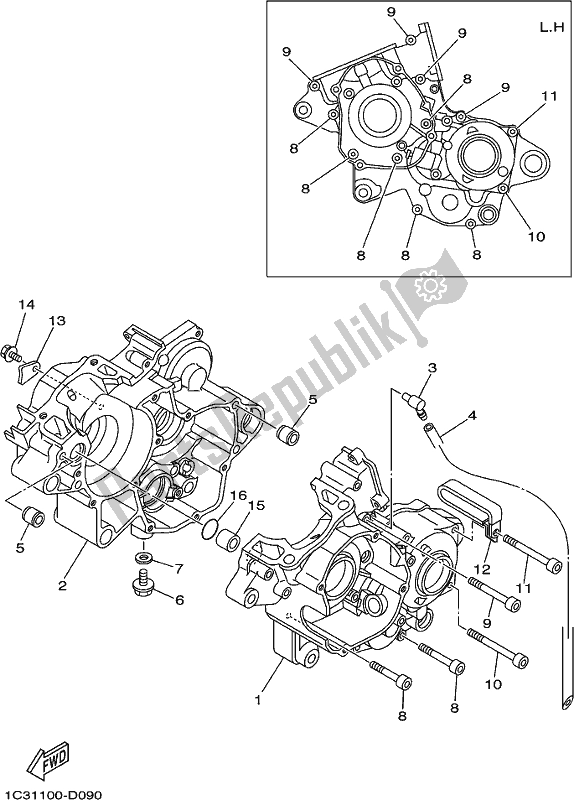 Toutes les pièces pour le Carter du Yamaha YZ 125X 2020