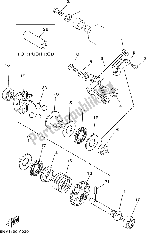 Todas las partes para Gobernador de Yamaha YZ 125X 2020