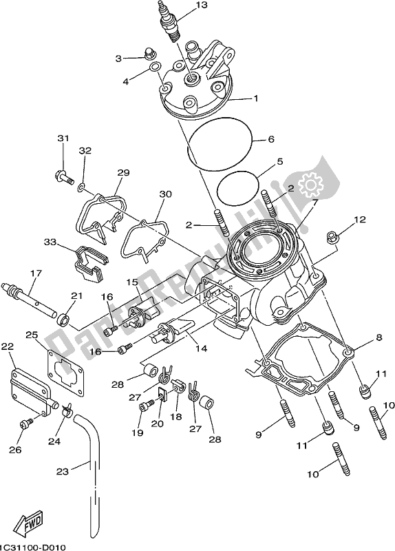 Todas las partes para Cabeza De Cilindro de Yamaha YZ 125X 2021