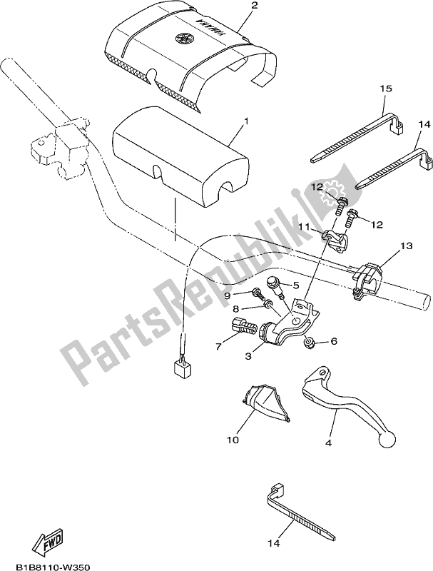 Todas las partes para Interruptor De Palanca Y Palanca de Yamaha YZ 125X 2021