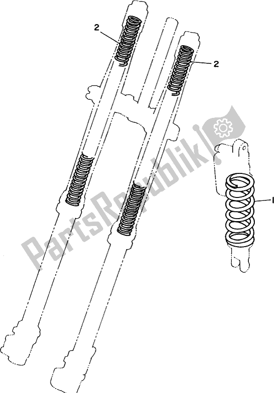 Alle onderdelen voor de Alternatief Voor Chassis van de Yamaha YZ 250 2021