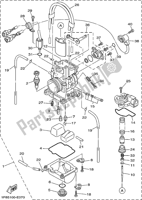 Wszystkie części do Ga? Nik Yamaha YZ 250 2021