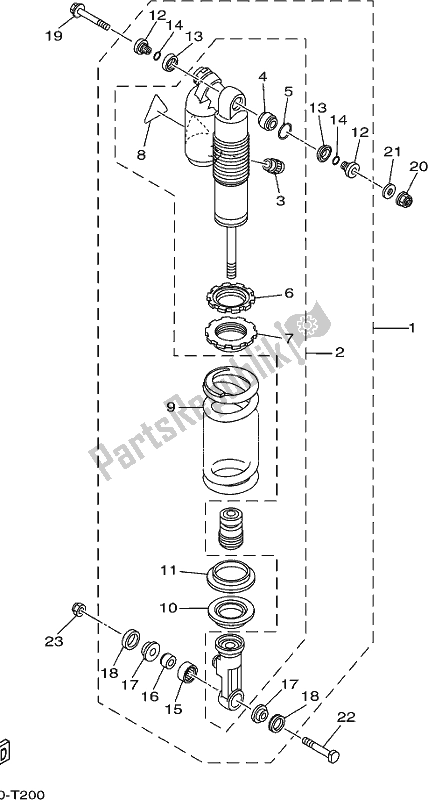 Todas las partes para Suspensión Trasera de Yamaha YZ 250 2021