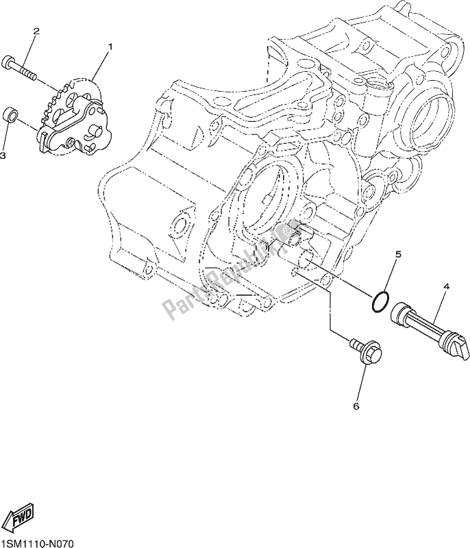 Alle onderdelen voor de Oliepomp van de Yamaha YZ 250F 2017