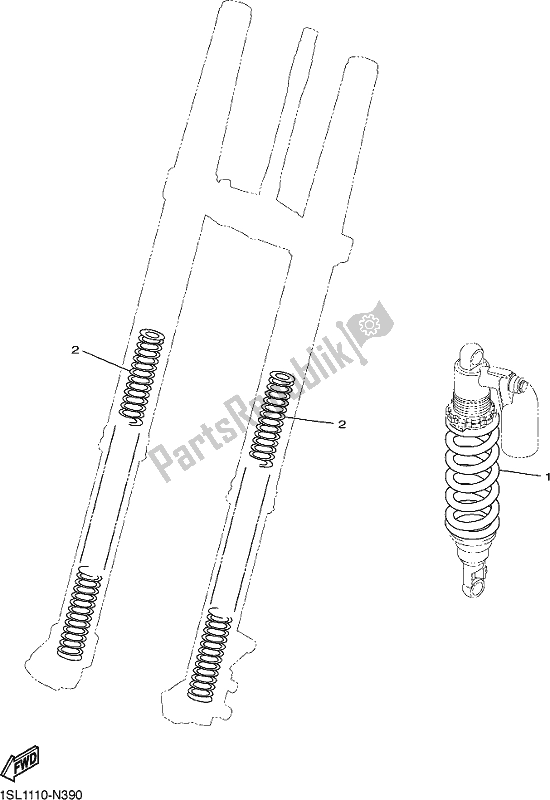 All parts for the Alternate For Chassis of the Yamaha YZ 250F 2018