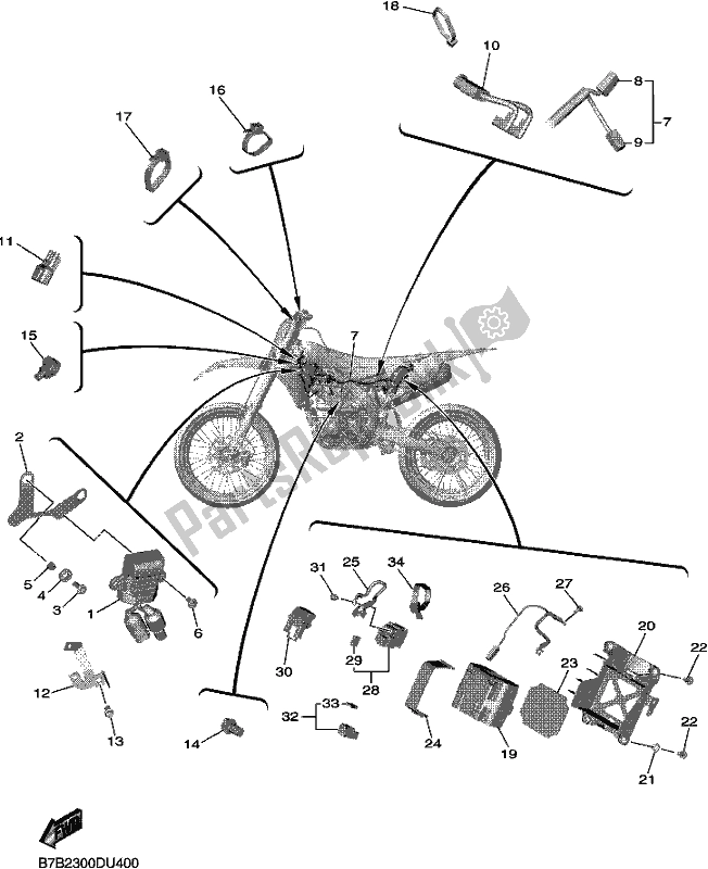 Todas las partes para Eléctrico 2 de Yamaha YZ 250F 2019