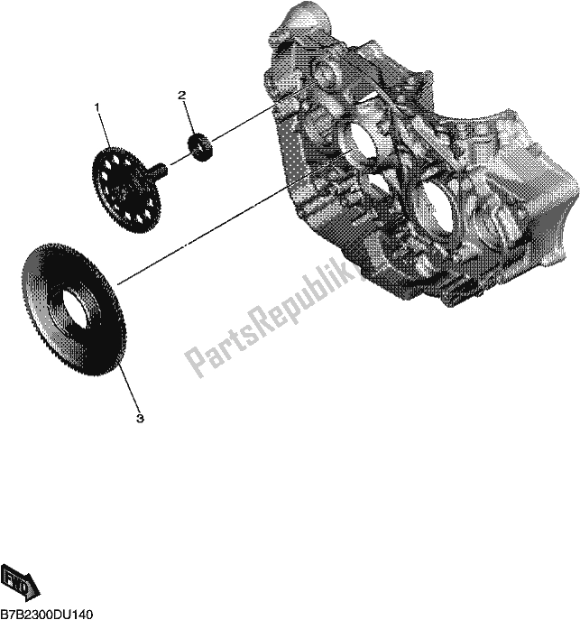 All parts for the Starter of the Yamaha YZ 250F 2019