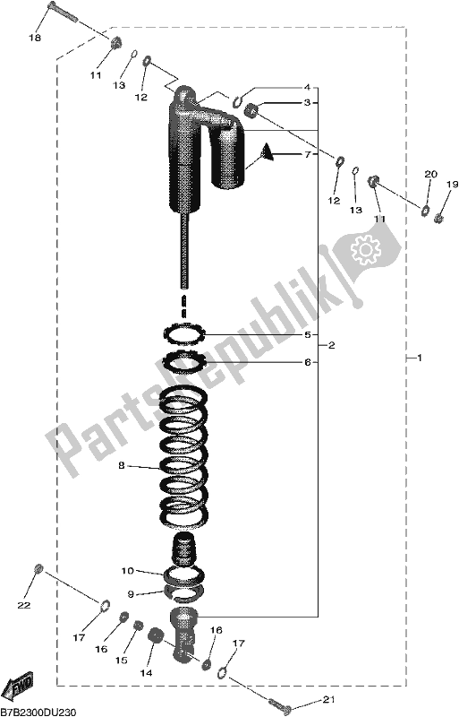 Todas las partes para Suspensión Trasera de Yamaha YZ 250F 2020