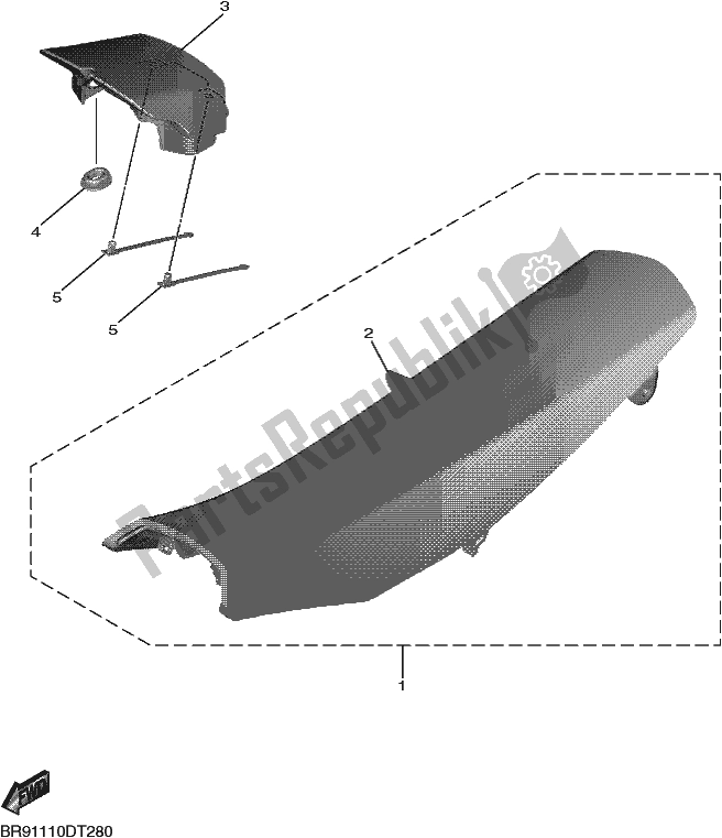 All parts for the Seat of the Yamaha YZ 250F 2020