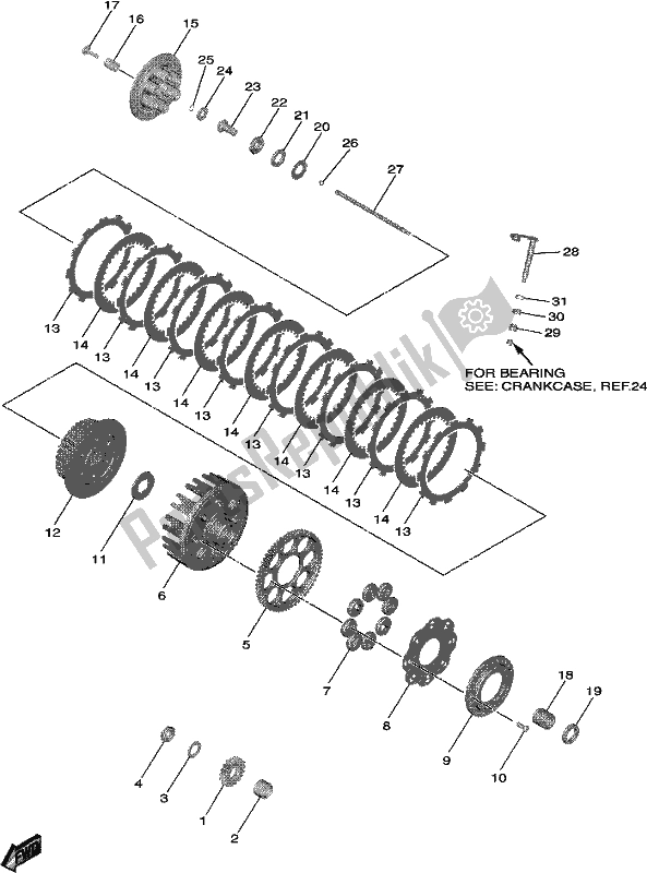 Wszystkie części do Sprz? G? O Yamaha YZ 250F 2021