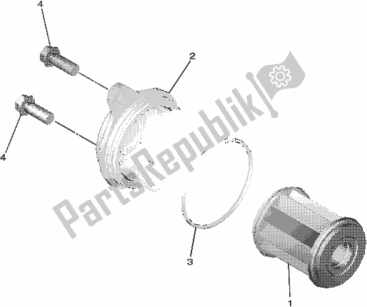 All parts for the Oil Cleaner of the Yamaha YZ 250F 2021