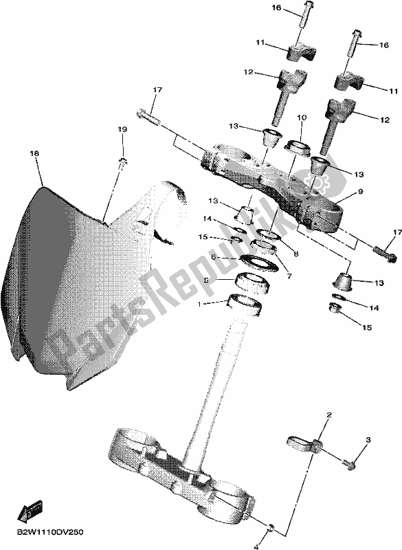 Todas las partes para Direccion de Yamaha YZ 250F 2021