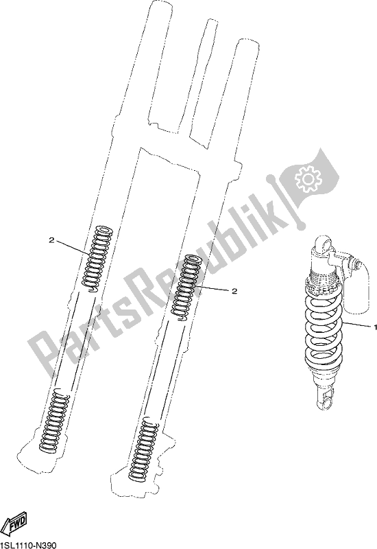 All parts for the Alternate For Chassis of the Yamaha YZ 250 FX 2017