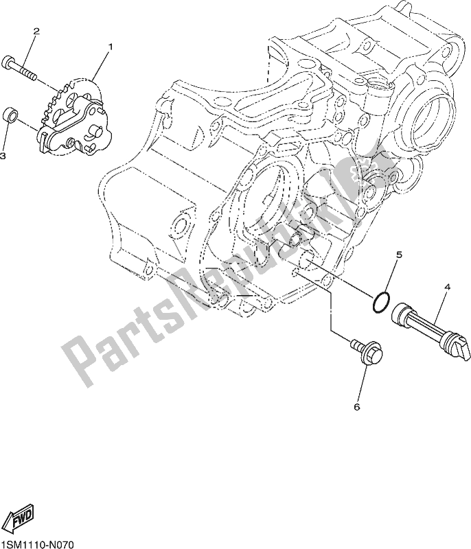 Todas as partes de Bomba De óleo do Yamaha YZ 250 FX 2017