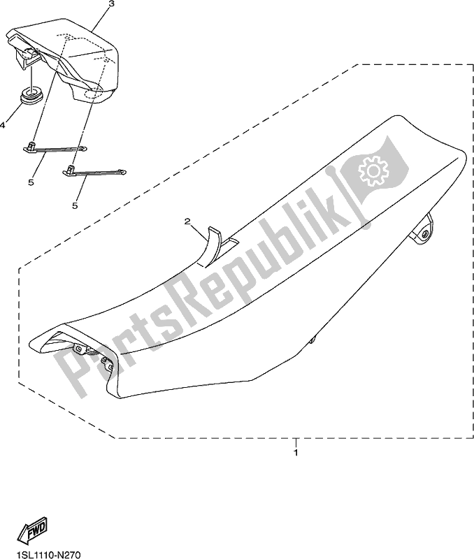 All parts for the Seat of the Yamaha YZ 250 FX 2019