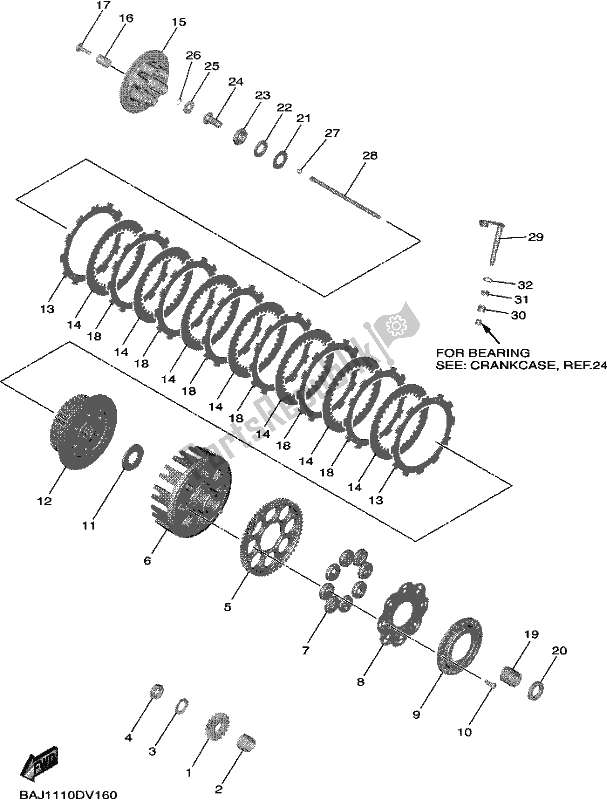 Toutes les pièces pour le Embrayage du Yamaha YZ 250 FX 2020