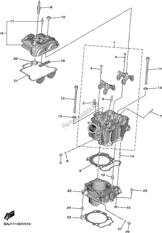 Wszystkie części do Cylinder Yamaha YZ 250 FX 2020