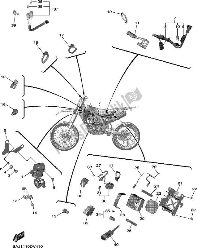 Toutes les pièces pour le électrique 2 du Yamaha YZ 250 FX 2020