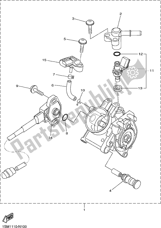 All parts for the Intake 2 of the Yamaha YZ 250 FX 250F Cross Country 2017