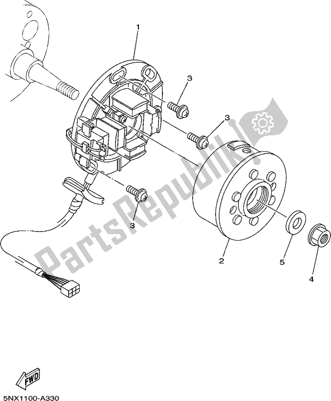 All parts for the Generator of the Yamaha YZ 250H 250 2017