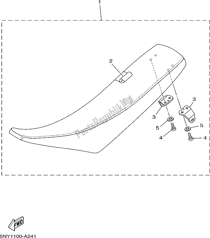 All parts for the Seat of the Yamaha YZ 250H 250 2017