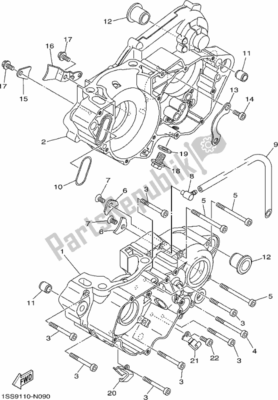 Alle onderdelen voor de Carter van de Yamaha YZ 250X 2017
