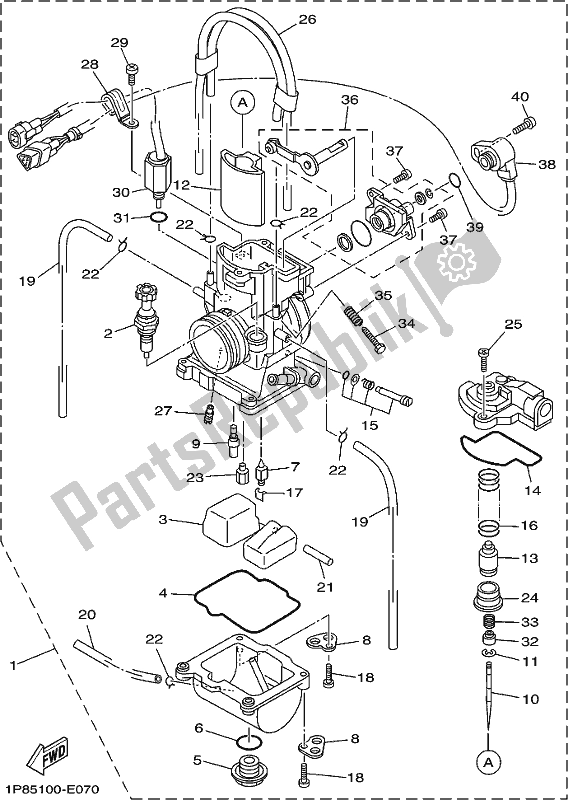 Wszystkie części do Ga? Nik Yamaha YZ 250X 2019